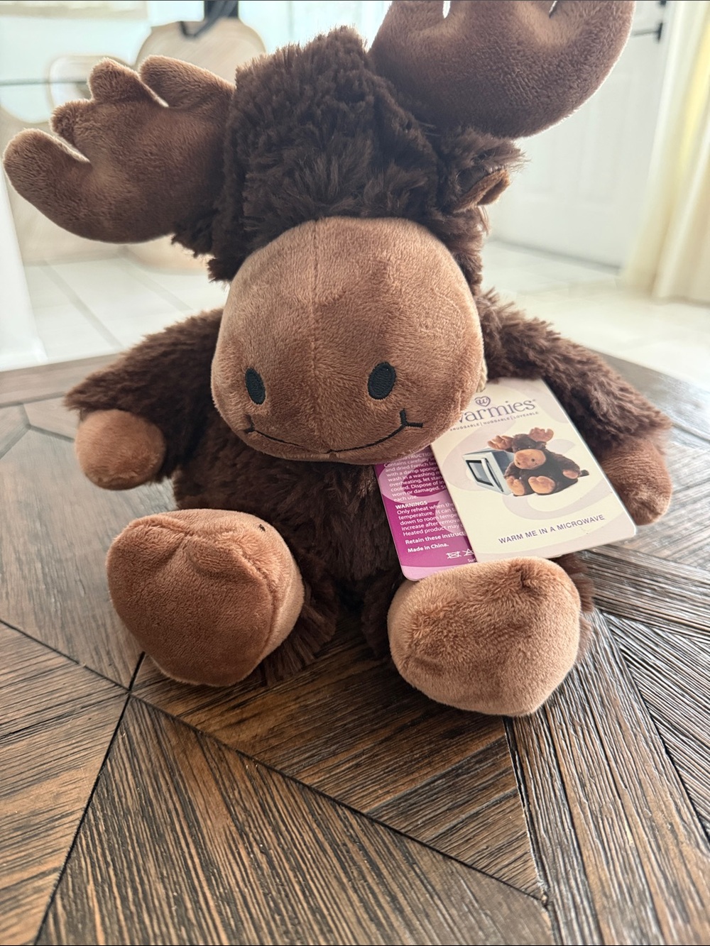 Warmies Microwavable Lavender Scented Moose Plush Weighted Stuffed Animal NWT